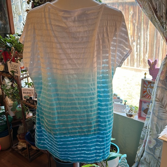 Calvin Klein Performance Women’s Ombré Short Sleeve Pullover T-shirt Top Large - Picture 4 of 13